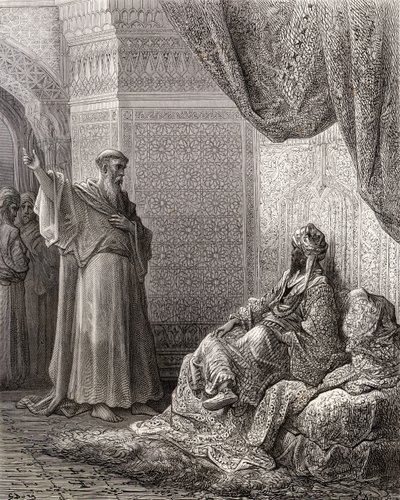 Der heilige Franz von Assisi (1181-1226) versucht, den Sultan Malek Kamel zu bekehren, Illustration aus 